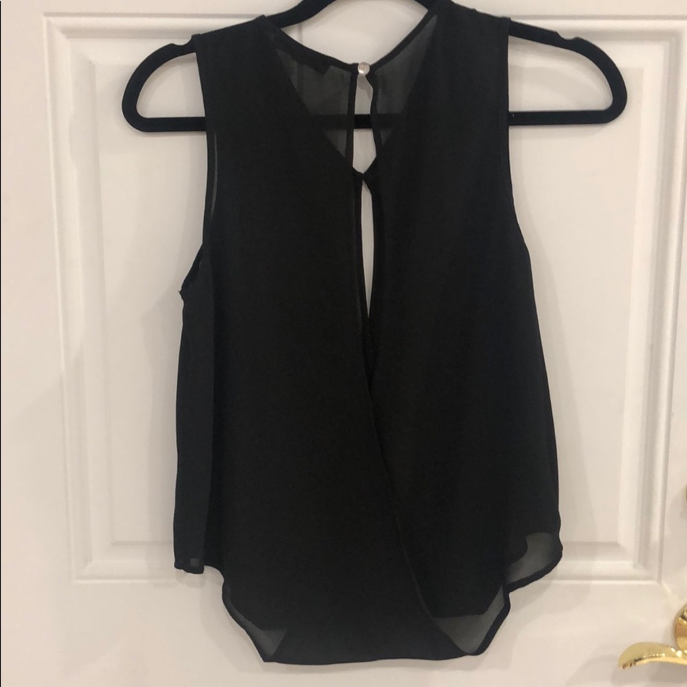 Open Front And Back See Through With White Neck - image 2